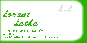 lorant latka business card
